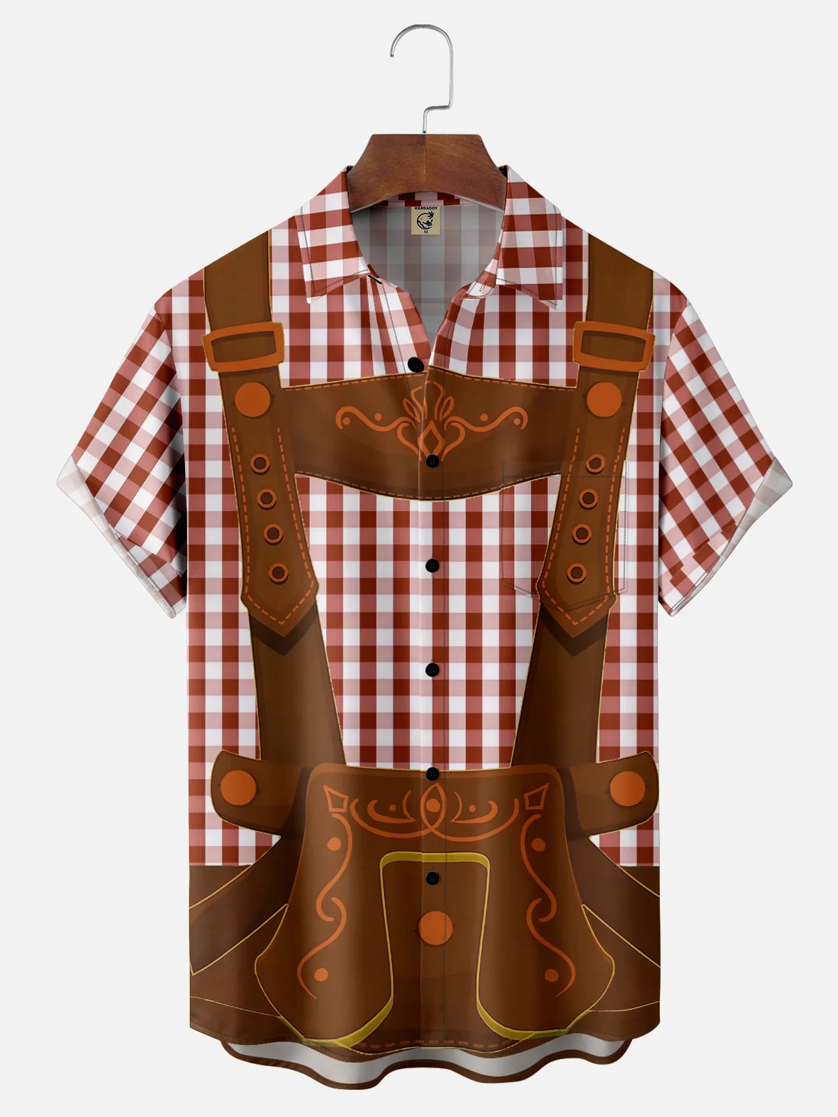 Moisture-wicking Oktoberfest Beer Festival Costume Chest Pocket Casual Shirt