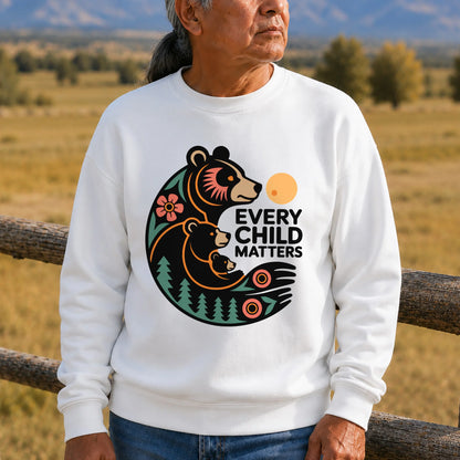 Sacred Bear Family Every Child Matters Orange Shirt Day Unisex T-shirt/Hoodie/Sweatshirt
