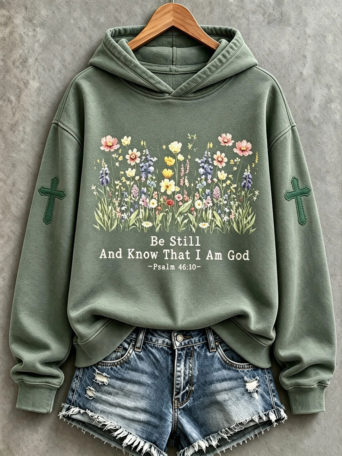 Women's Be Still And Know Psalm 46:10 Printed Sweatshirt