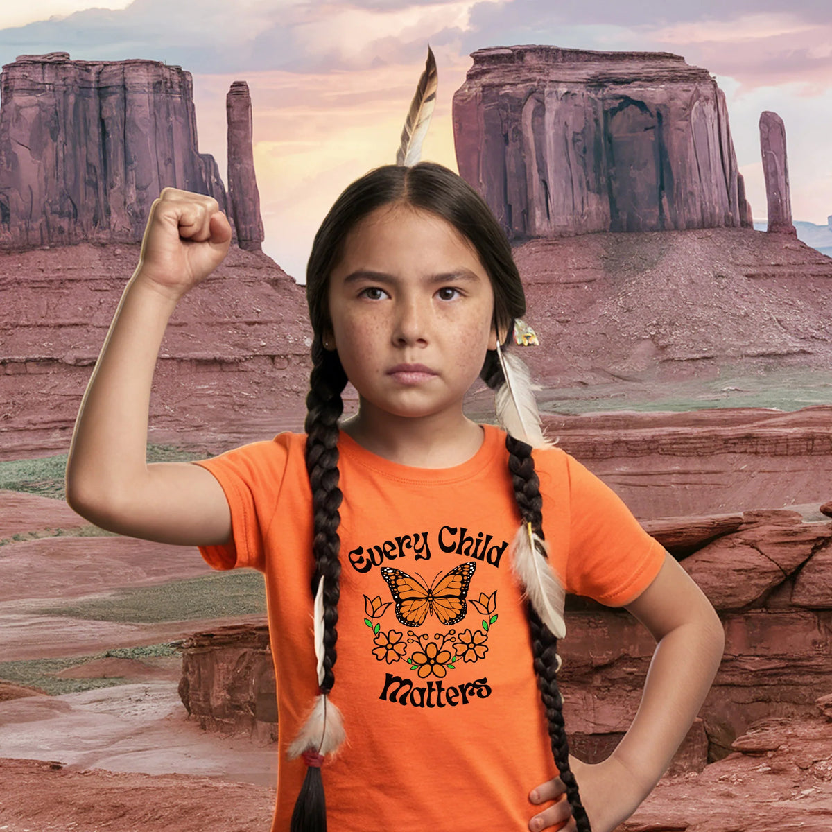 Every Child Matters Native Orange Butterfly Native American Unisex T-shirt/Hoodie/Sweatshirt