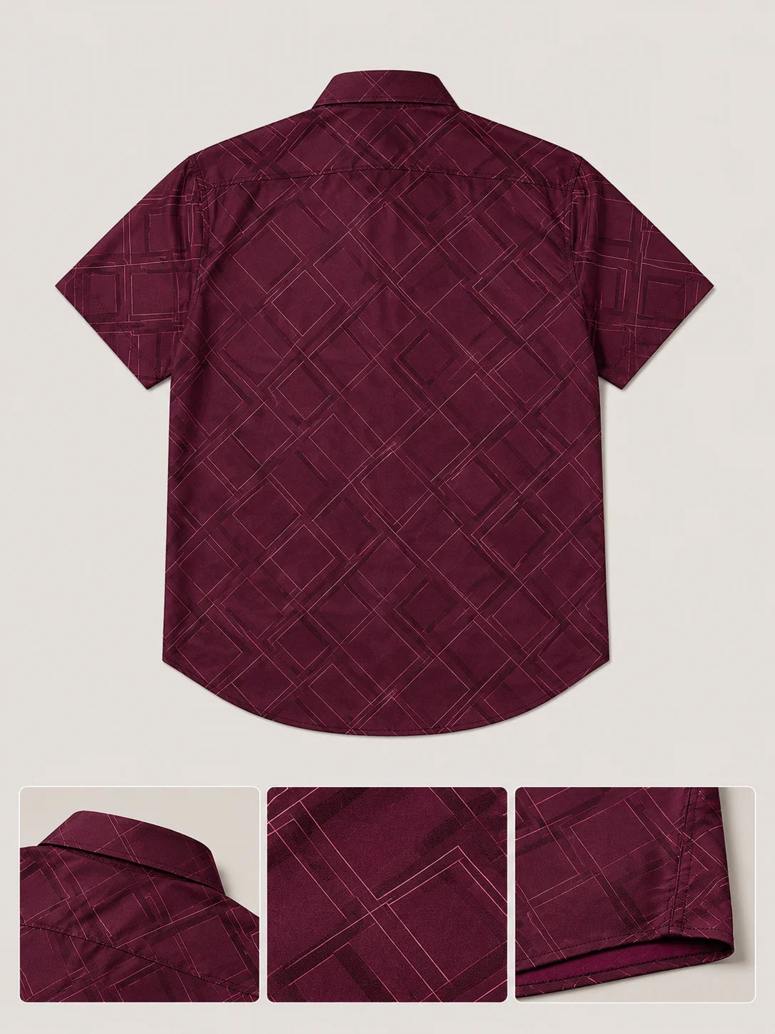 Moisture-Wicking Abstract Geometric Line Art Casual Shirt