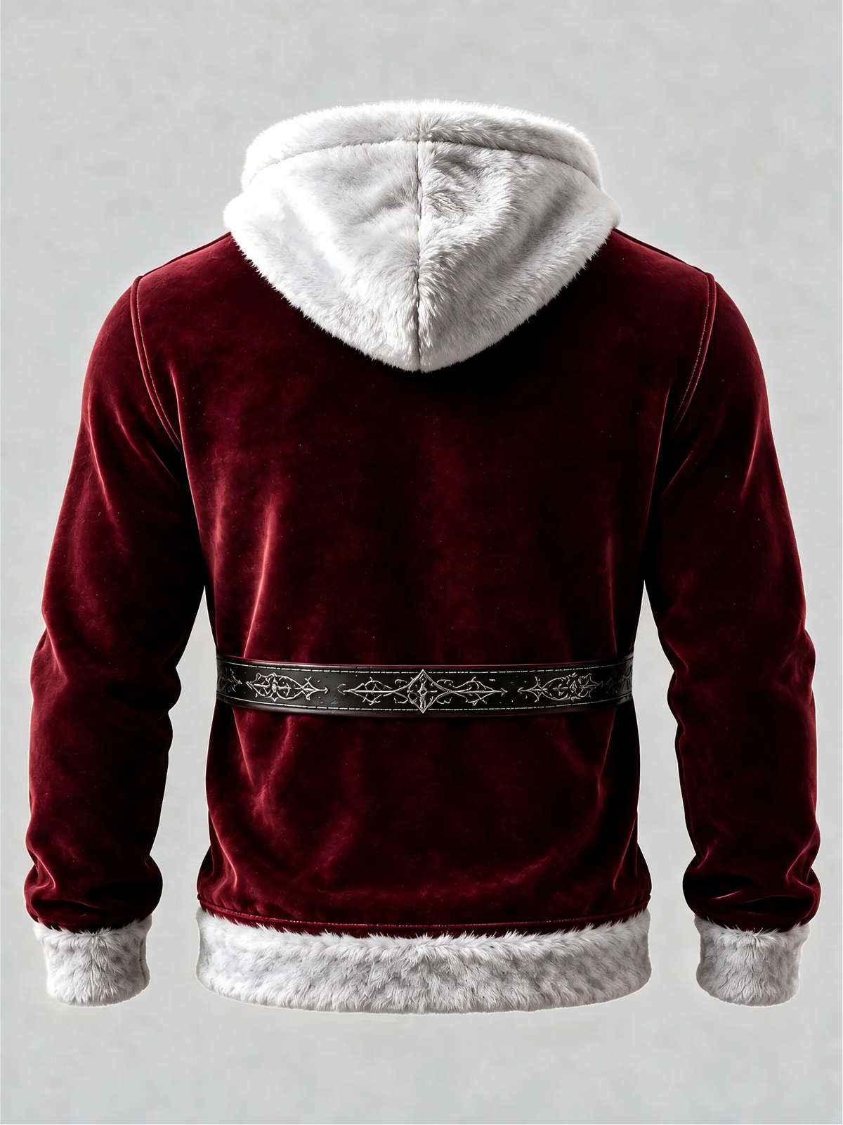 Christmas Vintage Santa Claus Suit Look Kangaroo-Pocket Hoodie Sweatshirt