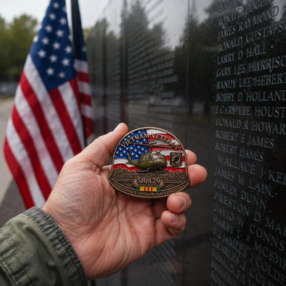 ❤️Last Day 50% OFF - 🎖️Vietnam Veteran M1 Helmet Tribute Challenge Coin