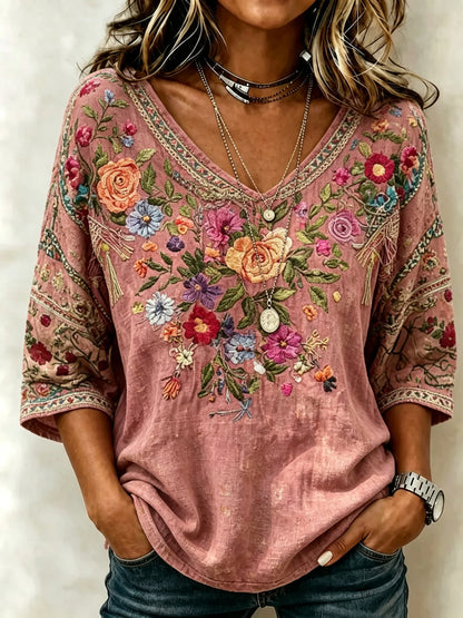 Women's Floral Print Casual Top