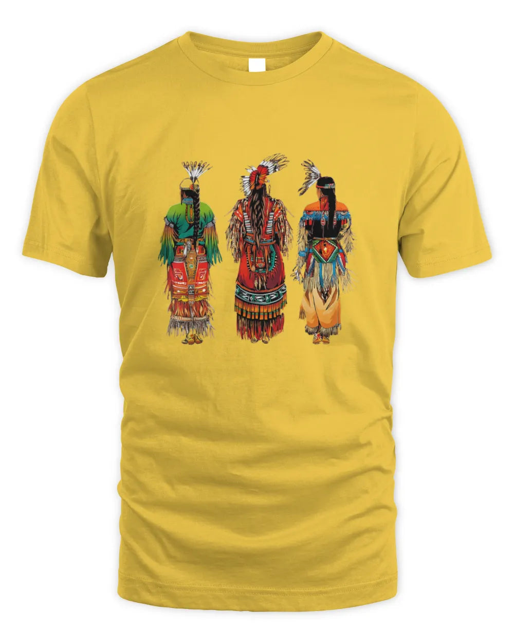 Native American Dancers Shirt | Indigenous Powwow Regalia T-Shirt | Tribal Pride Cultural Graphic Tee | First Nations Heritage Gift - Unisex Standard T-Shirt - daisy - front