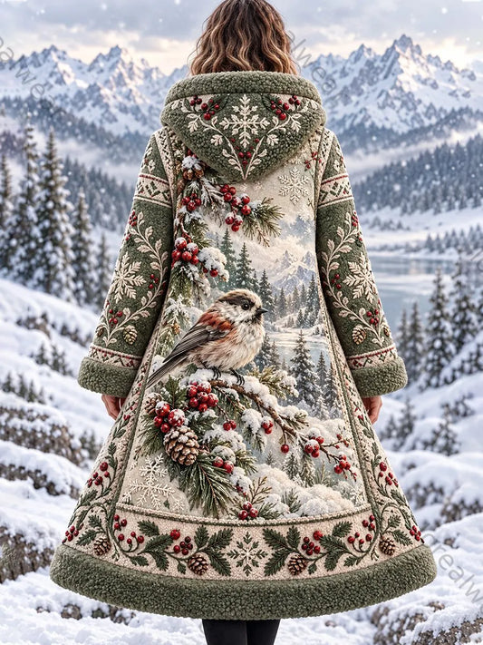 Women's Nordic Forest Animals  Flannel Jacket