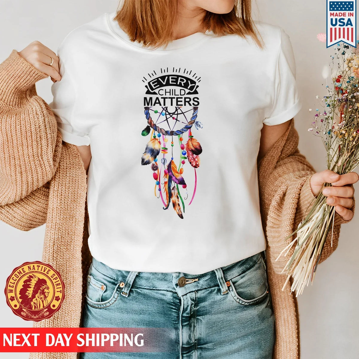 Every Child Matters Dreamcatcher Orange Shirt Day Unisex T-shirt/Hoodie/Sweatshirt