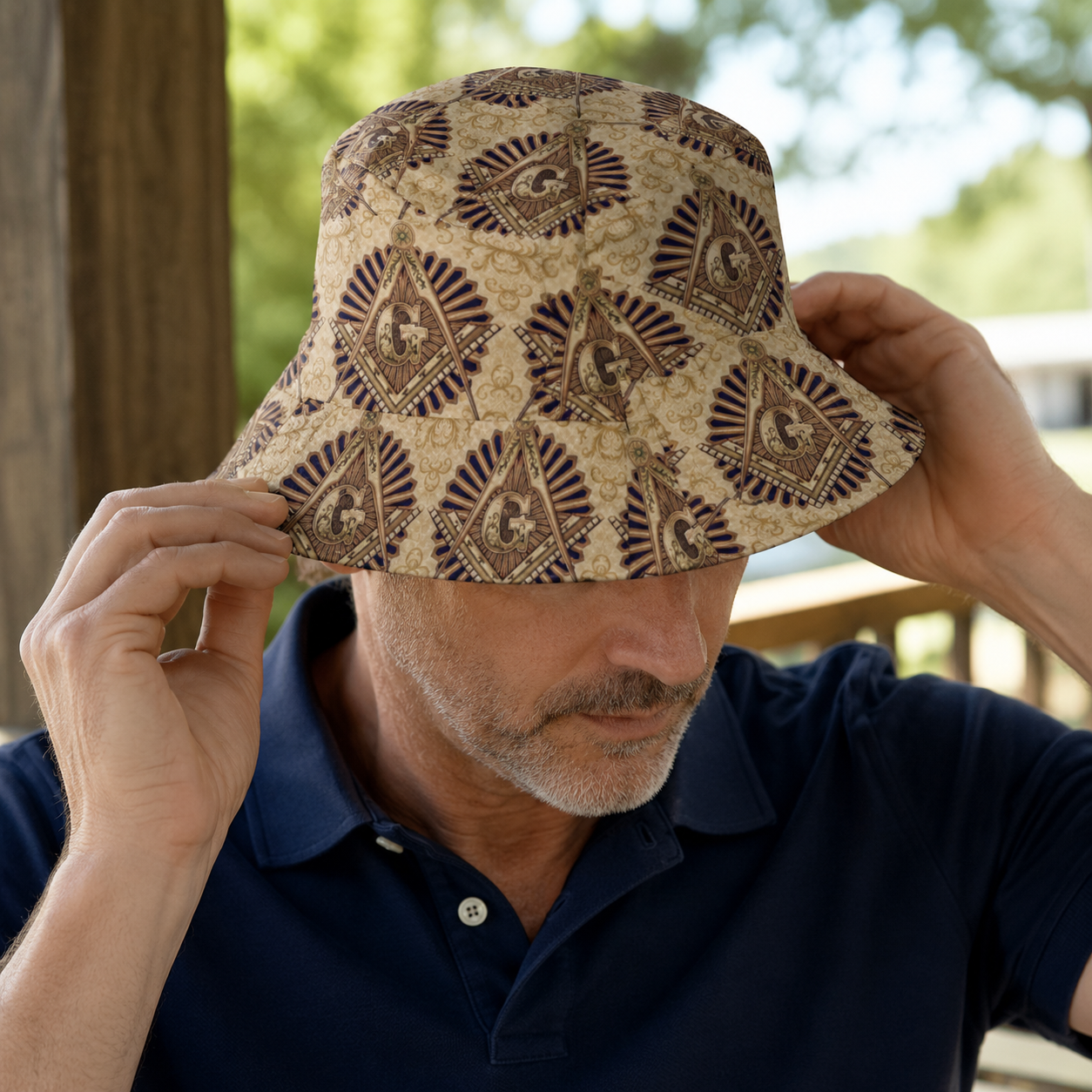 Masonic Bucket Hat – Classic All-Over Print Sun Hat