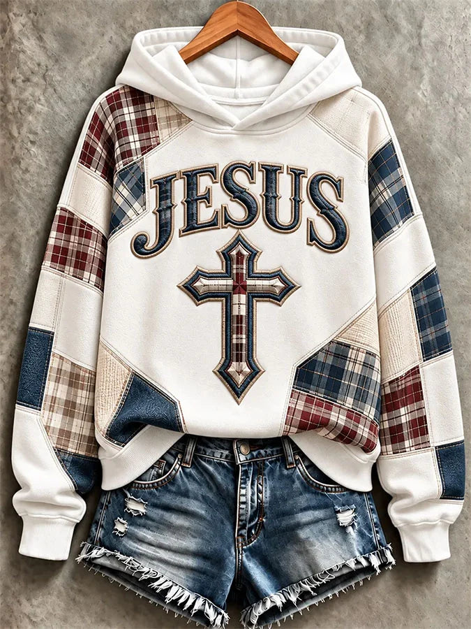 Women's Casual Printed Hooded Sweatshirt