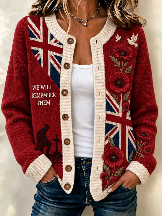 women's Remembrance Day Cardigan