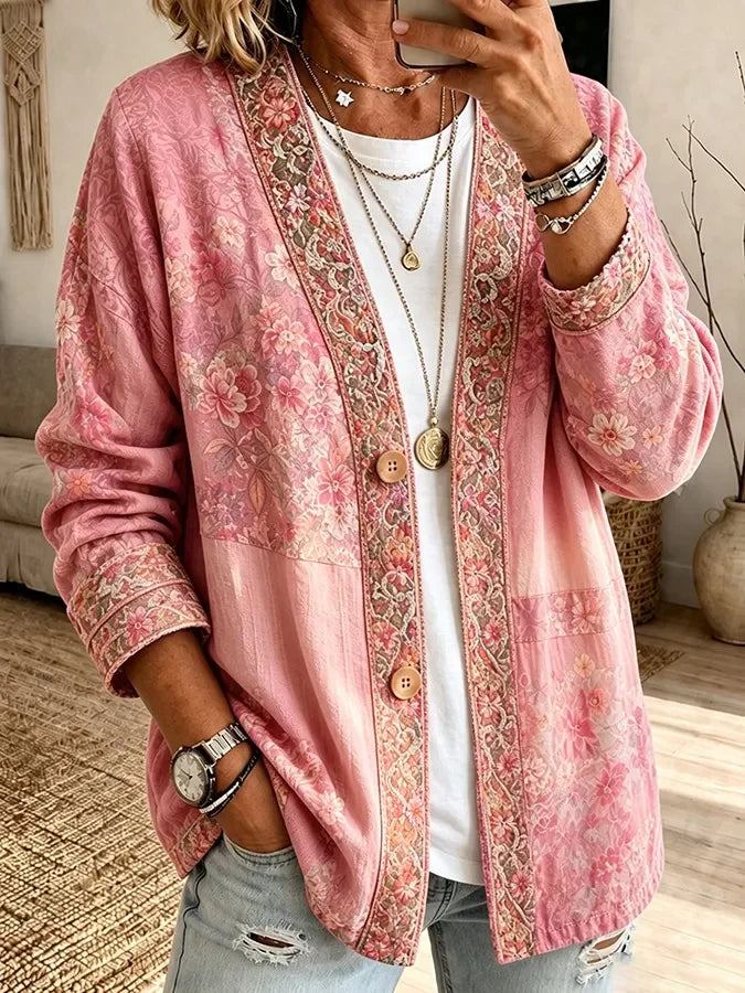 Women'S Casual Printed Cardigan
