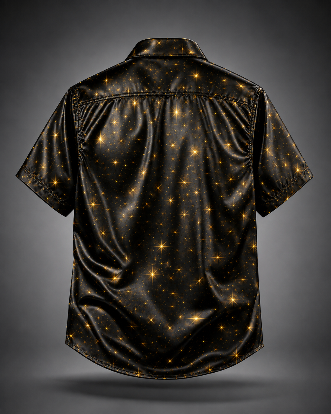 Breathable Silk Satin Christmas Leg Lamp Chest Pocket Hawaiian Shirt