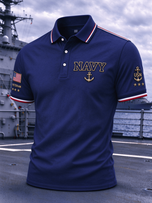 Men's U.S. Veterans Day Print Polo Shirt
