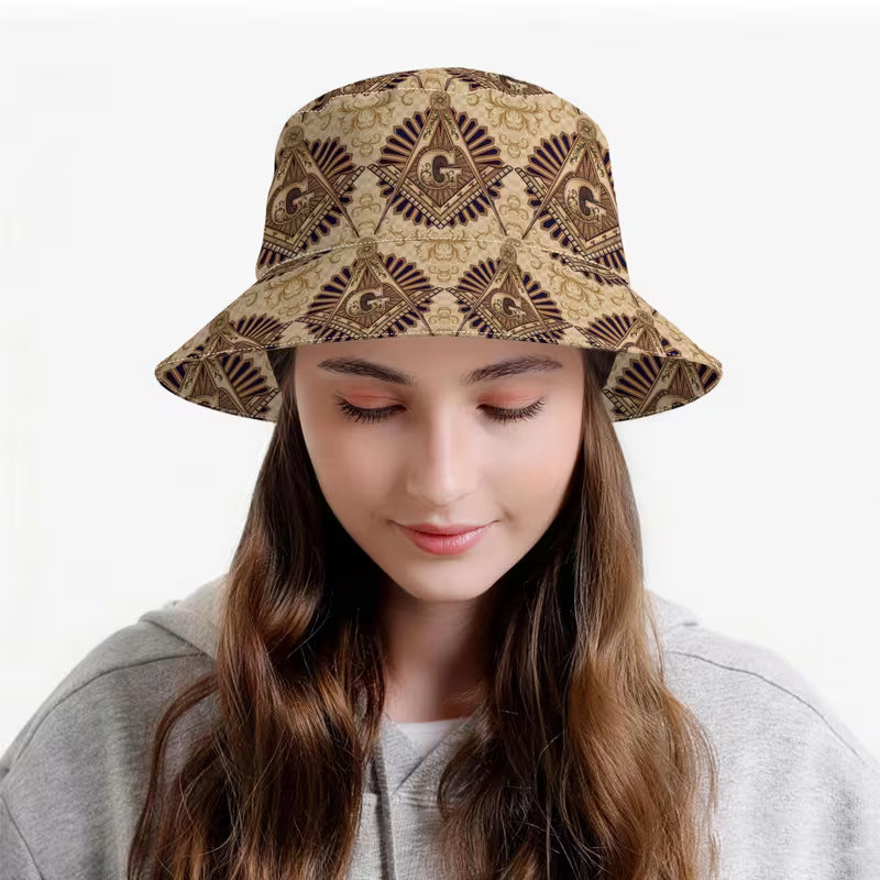 Masonic Bucket Hat – Classic All-Over Print Sun Hat