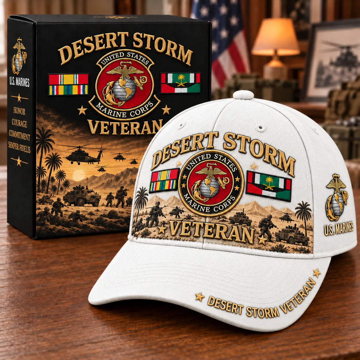🏆Last Day Promo: 45% OFF! 🏜️Desert Storm Veteran Tribute Cap （1991–2026 -35TH ANNIVERSARY）