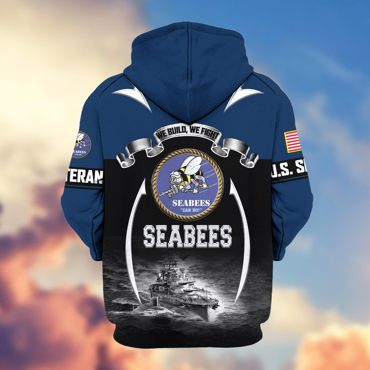 Premium US Veterans Zip Up Hoodie ATTN150821, Gifts For US Veterans, Gifts On Father's Day, Veterans Day.
