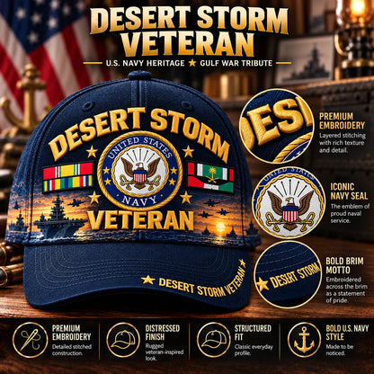 🏆Last Day Promo: 45% OFF! 🏜️Desert Storm Veteran Tribute Cap （1991–2026 -35TH ANNIVERSARY）
