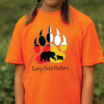 Every Child Matters Guardian Spirit Bear Paw Orange Shirt Day Native American Unisex T-shirt/Hoodie/Sweatshirt