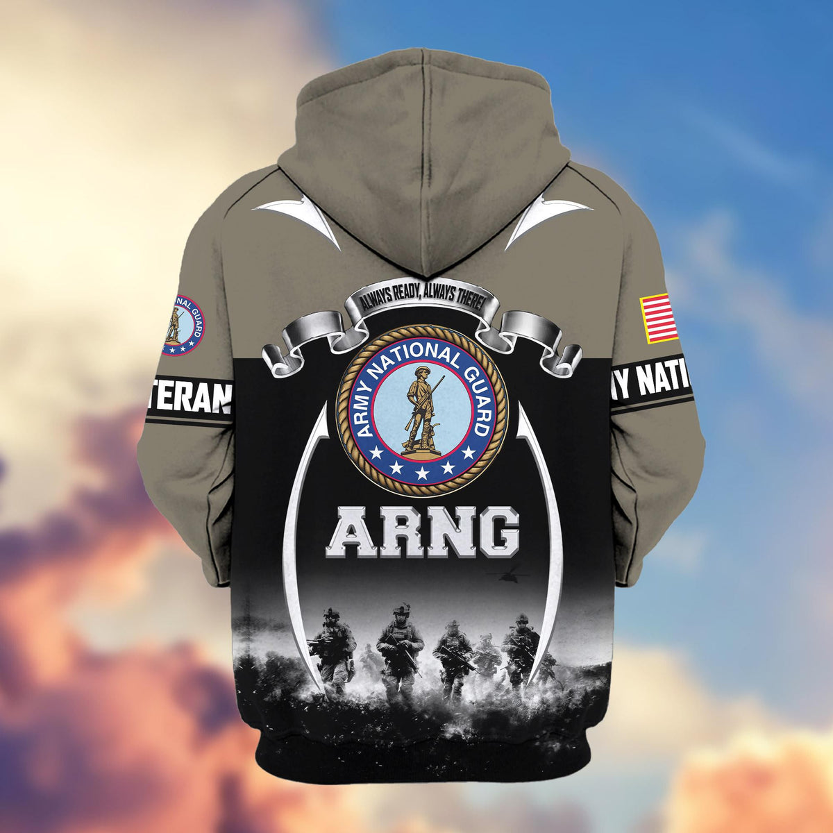 Premium US Veterans Zip Up Hoodie ATTN150821, Gifts For US Veterans, Gifts On Father's Day, Veterans Day.