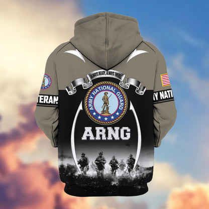 Premium US Veterans Zip Up Hoodie ATTN150821, Gifts For US Veterans, Gifts On Father's Day, Veterans Day.