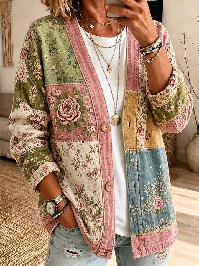 Women'S Casual Printed Cardigan