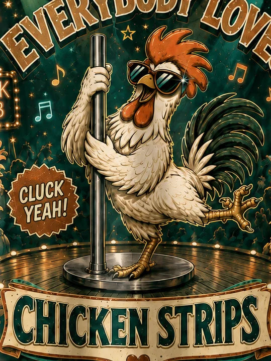 Moisture-Wicking "Beer Can Chicken" Chest-Pocket Hawaiian Shirt