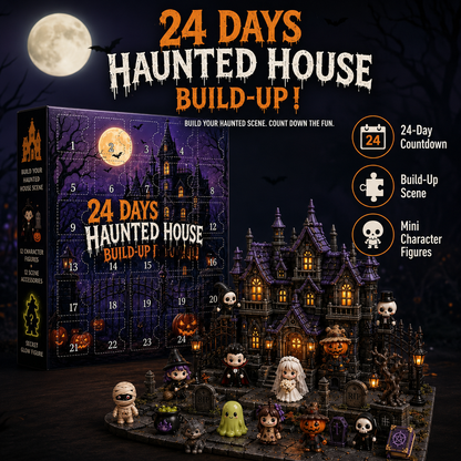 Haunted House Halloween Advent Calendar 2026 – 24-Day Spooky Countdown with Mini Figures 👻
