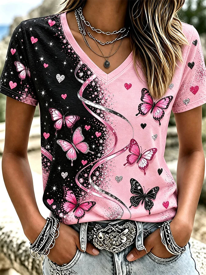 Women's Casual Print Short-Sleeve T-Shirt