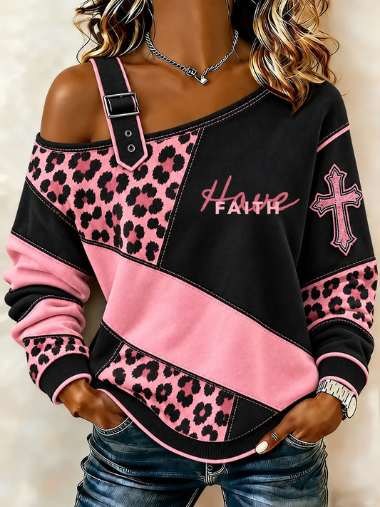 Women's "Faith" Print Top
